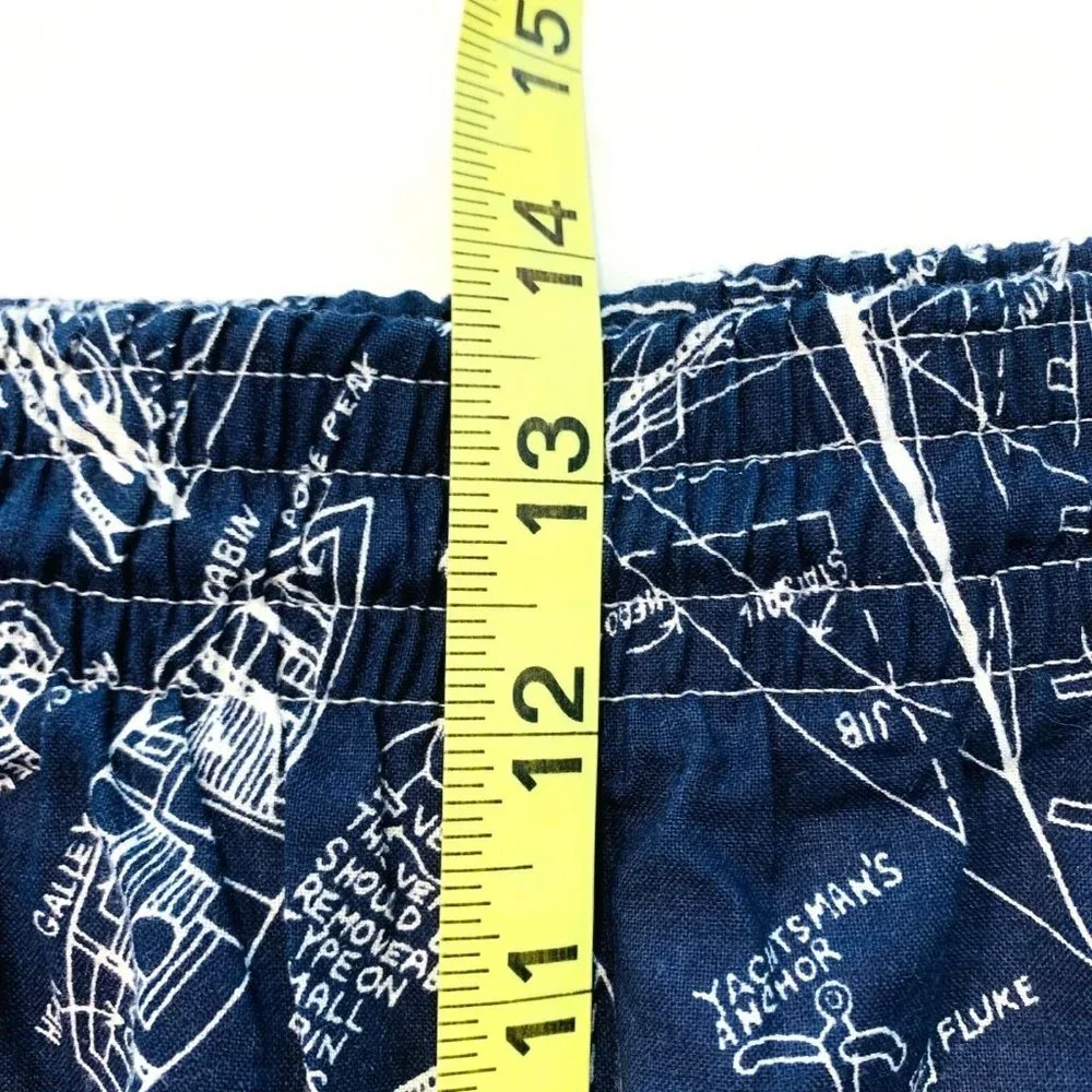 Vtg Stephen Williams Swim Trunks Board Shorts Print Mesh Brief Lined L Navy NWOT